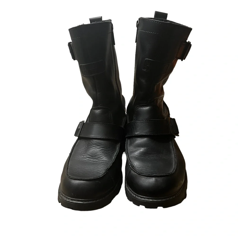 HARLEY-DAVIDSON Leather Street Boots in Classic Black Size 8.5 —Men’s